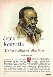 JOMO KENYATTA 1961 FEATURE: AFRICA’S MAN OF MYSTERY EX-MAU MAU FIGHTER KENYA - Picture 1 of 1