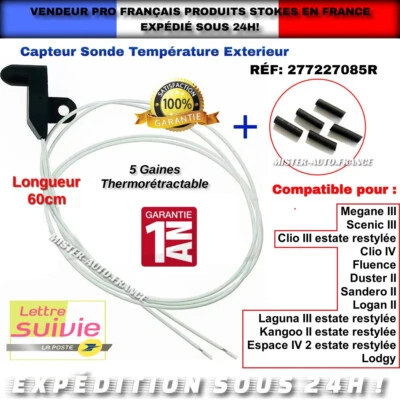 EXTERIOR AIR TEMPERATURE SENSOR ✅ PROBE FOR RENAULT CLIO III/IV DUSTER II - Image 1 of 4