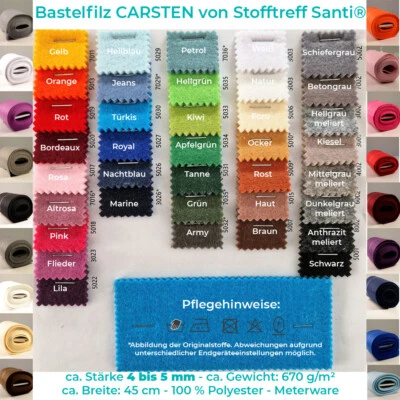 1 m Hochwertiger Bastel-Filz 5 mm stark-VERSANDKOSTENFREI-45 cm breit-Meterware - Bild 1 von 4