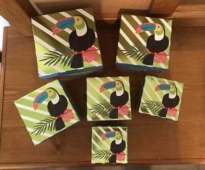 Tucan Bird Decorative Storage Nesting Boxes, Set Of 6, With Detachable Lid - Image 1 of 4