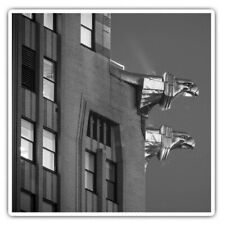 2 x Square Stickers 10 cm - Chrysler Building New York USA  #39001
