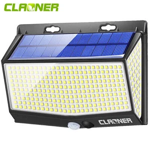 CLAONER 468LED Solar Power Light Motion Sensor Outdoor Garden Security Lamp Wall - Picture 1 of 10
