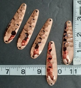 (12)  2 3/4"  COPPER HEX Thin Spoon Blanks  .016 - Picture 1 of 1
