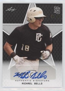 2020 Leaf Perfect Game National Showcase Black /50 Michael Bello #BA-MB3 Auto