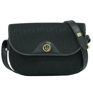 Borsa a tracolla Christian Dior Trotter in tela nera oro - Foto 1 di 10