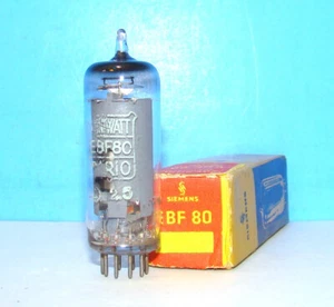 EBF80 Siemens NOS radio audio amplifier vintage vacuum tube valve Germany 6N8 - Picture 1 of 3