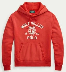 Herren $ 168 (M) POLO-RALPH LAUREN rot "WOLF VALLEY" Hoodie Sweatshirt - Bild 1 von 2