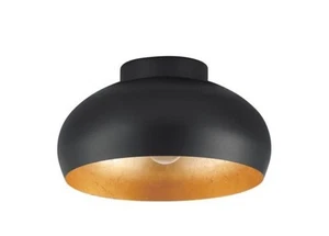 Plafoniera Eglo Mogano2 E27 1x40W nero oro-900554 - Foto 1 di 3