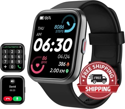 Reloj Inteligente Bluetooth De Mujer/Hombre Para IOS y Android Negro - Image 1 of 4