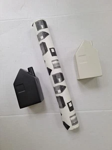 Hearth Hands Black White House Wallpaper Discontinued Open - Picture 1 of 3