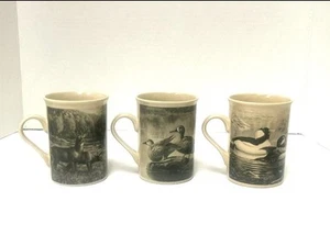 Wildlife Design Pac Field & Stream Coffee Mug Cup Set of 3 -2 Ducks & 1 Deer - Picture 1 of 12