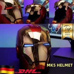 Iron Man 1:1 Helm MK5 Gold Autoking Vollautomatisch Voicecontrol/ Fernbedienung - Bild 1 von 19