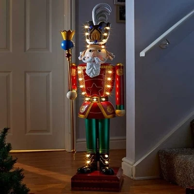 XLarge LED Christmas Nutcracker Light Up Decoration 120cm Xmas Ornament Soldier - Image 1 of 4