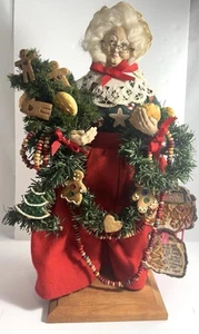 "Receta de galletas de colección 1996 Lynn Haney Collection Navidad señora Santa Claus • 18""" - Imagen 1 de 8