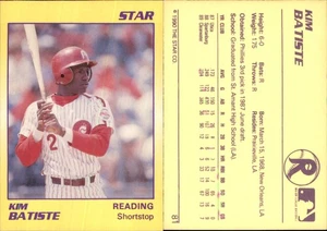 Kim Batiste 1990 Star #81 RC Card FREE SHIP *AutographDen* - Picture 1 of 1