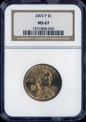 2003 Sacagawea Dollar NGC MS67 Holiday Sale 🎁 - Image 1 of 2