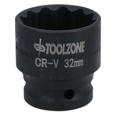 32mm 1/2in. Drive Shallow Metric Impact Impacted Socket 12 Sided Bi-hex - Image 1 of 4