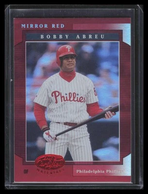2001 Leaf Certified Materials Mirror Red 51 Bobby Abreu 2/75 - Image 1 of 2
