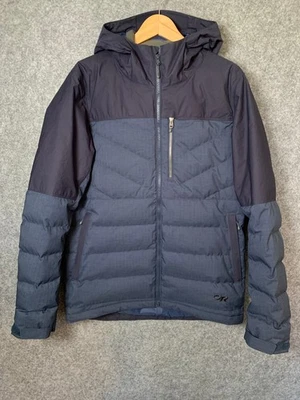 Outdoor Research Mens Down Jacket Blacktail Blue Quilted Hooded Sz M Used Once👍 - Image 1 of 4