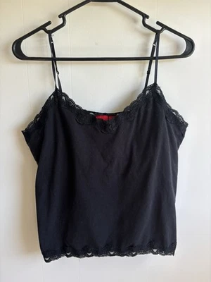 Vintage Y2K Mossimo Black Lace Cami Top Size Xl Fairy Grunge Goth - Image 1 of 4