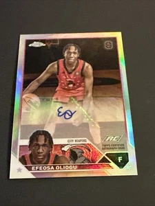 2024 Topps Chrome OTE Basketball Efeosa Oliogu Refractor Auto - Picture 1 of 11