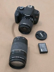 Kit de cámara réflex digital Canon EOS Rebel T5 18,0 MP con lentes EF-S 18-55 mm y 75-300 mm - Imagen 1 de 6