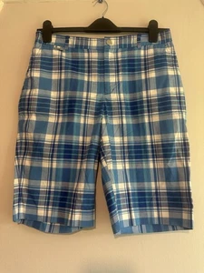 L-RL Ralph Lauren Active karierte blau weiße Shorts Größe 8 - Bild 1 von 6