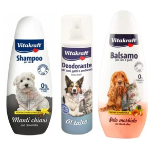 Vitakfraft kit pulizia SHAMPOO per cani con manto chiaro + BALSAMO + DEODORANTE - Foto 1 di 1