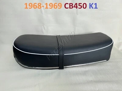 Assento Honda CB450 K1-K4 1968-1971. Selim Super Sport 450 CB450K. Pan-base de metal - Imagem 1 de 4