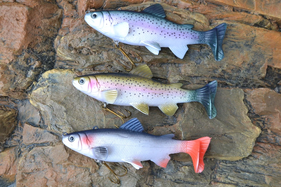 Jenzi Realistic Trout Wurf Schlepp Raubfisch Kunst Softbait Gummi Köder 15cm 65g - Bild 1 von 1