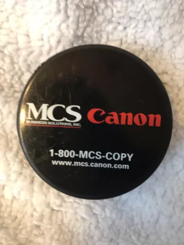 RARE NY ISLANDERS SHADOW LOGO NHL MCS CANON SPONSOR OFFICIAL HOCKEY PUCK Cover