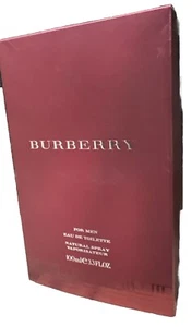 BURBERRY FOR MEN 3.3 FL OZ/100 ML EAU DE TOILETTE SPRAY FOR MEN - Picture 1 of 2