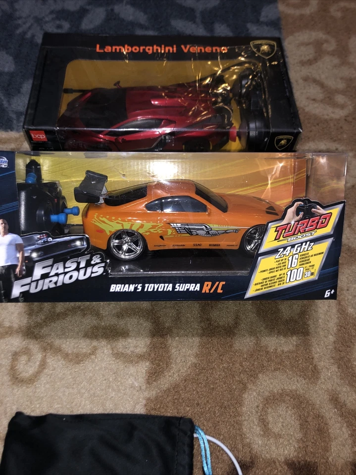 Jada Toys Fast and Furious 1 24 Radio Control Car Brian's Toyota Supra RC