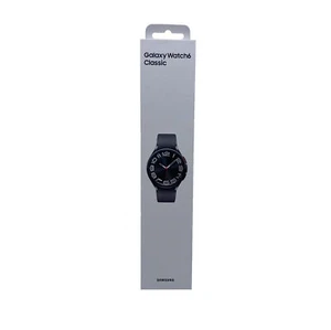 Samsung Galaxy Watch6 Classic 43mm Bluetooth Edelstahlgehäuse schwarz - Neu - Afbeelding 1 van 6