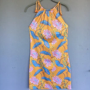 Gretchen Scott Etuikleid Damen XS Neckholder Blumen Stretch Jersey Resort Cover Up - Bild 1 von 13