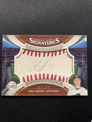 2006 UPPER DECK SWEET SPOT SIGNATURES RICH HARDEN AUTO #065/275  - Image 1 of 2