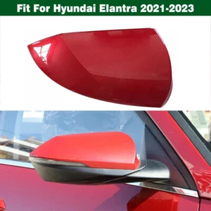 Red Right Rearview Mirror Cover Housing Shell Cap For Hyundai Elantra 2021-2023 - Foto 1 di 5