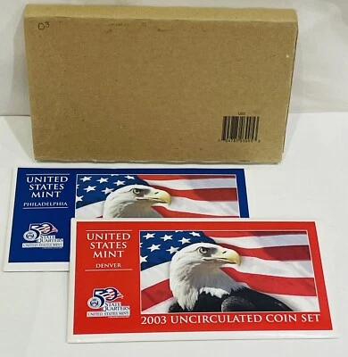 2003 U.S Mint Uncirculated Coin Set Philadelphia and Denver - 20 coins - Image 1 of 3