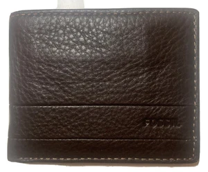 Funda para tarjetas Fossil marrón billetera estuche para tarjetas de crédito plegable **NUEVO** - Imagen 1 de 8