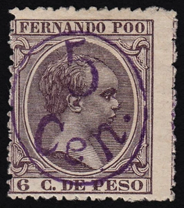 Fernando Poo 40CHCC 1896/00 Alfonso XIII MH - Picture 1 of 1