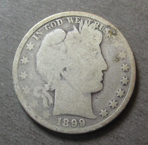1899   Barber Silver Half Dollar - 90% Silver * (P3719) Cover