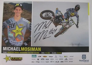 Póster autografiado 11x17 firmado por Michael Mosiman Supercross motocross certificado de autenticidad... - Imagen 1 de 1