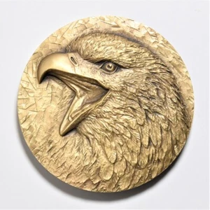 China Shenyang Mint 2016 Animal Series Eagle Totem Brass Medal 60mm COA - Picture 1 of 4