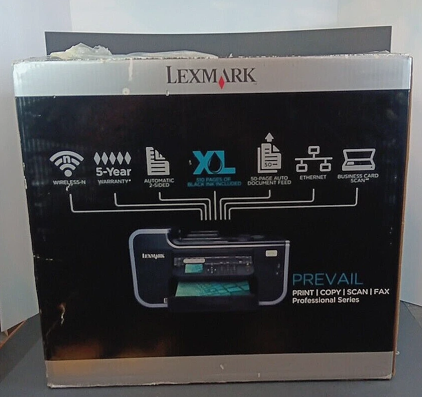 NEW Lexmark Prevail Pro705 All-In-One Inkjet Printer With Ink! - Image 1 of 4