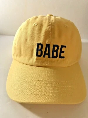 Gorra de béisbol SWISH Babe unisex amarilla negra nueva sin etiquetas correa ajustable de algodón   Foto 1 de 4