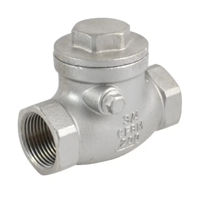 3/4 inch Swing one-way Check Valve Stainless Steel NPT Threaded 200PSI CF8M