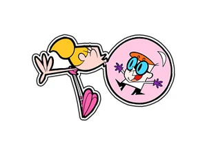 #1135 Dee Dee Blowing Dexter Bubblegum Animado Dibujos Animados Pegatina Vinilo Impermeable - Imagen 1 de 1