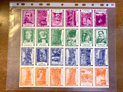 Brazilian Historical 1939 Worlds Fair (?) Amoco (?) (24) Stamp Sheet (#6) - Image 1 of 4