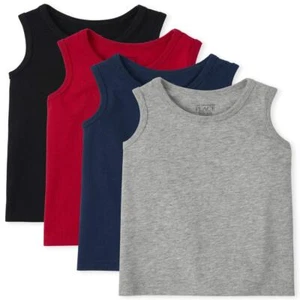 boys Toddler Tank Top 4-pack Shirt Multi Clr 5T US - Picture 1 of 5