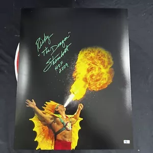 Ricky Steamboat Signed Wrestling 16x20 Photo The Dragon WWE Inscribed Steiner CX - Picture 1 of 3